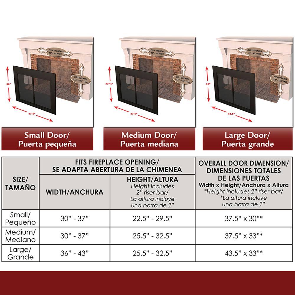 Large Fireplace Glass Doors A641