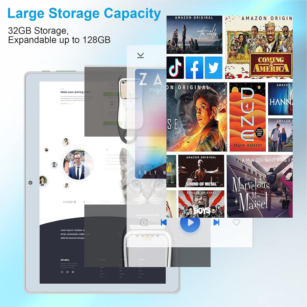 Android 10 Tablet 10.1 inch Octa-core 32GB HD Touchscreen Z618