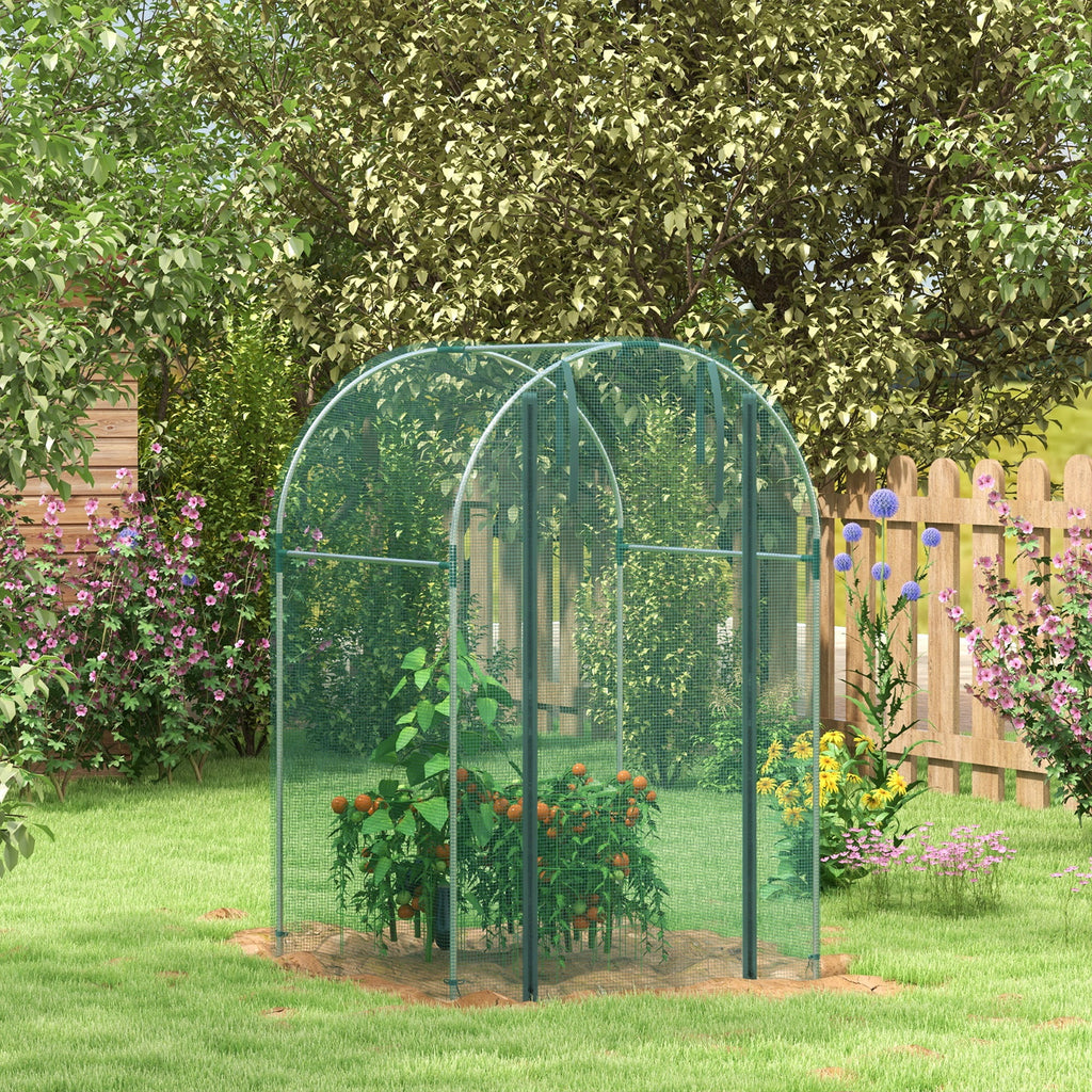 4' x 4' Green Plant Protection Tent Crop Cage with Door E979406