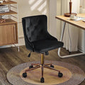Olive Green Velvet Upholstered Armless Desk Chair Z370376