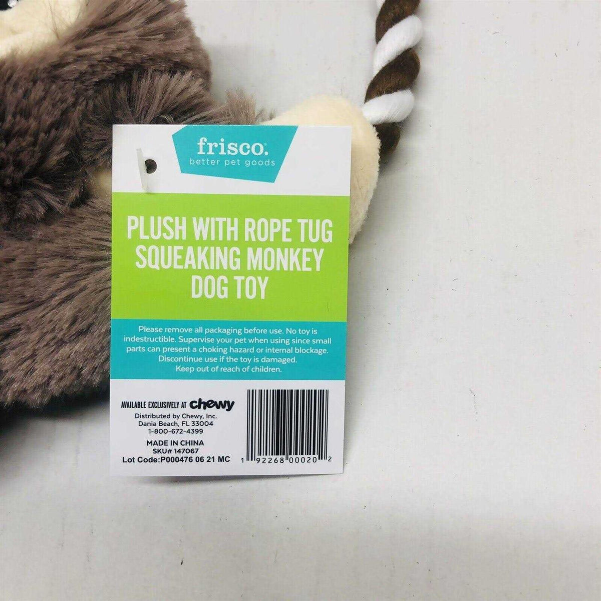 Plush Rope Squeaky Dog Toy R7510