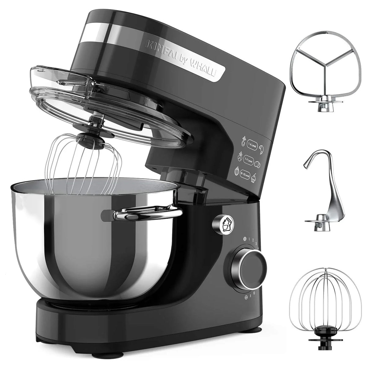 5.5Qt 12-Speed Tilt-Head Electric Stand Mixer with Stainless Steel Bowl L8663