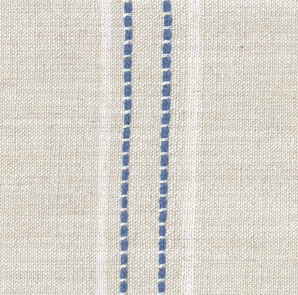 Blue and Off-White Striped Wingback Accent Chair N2541