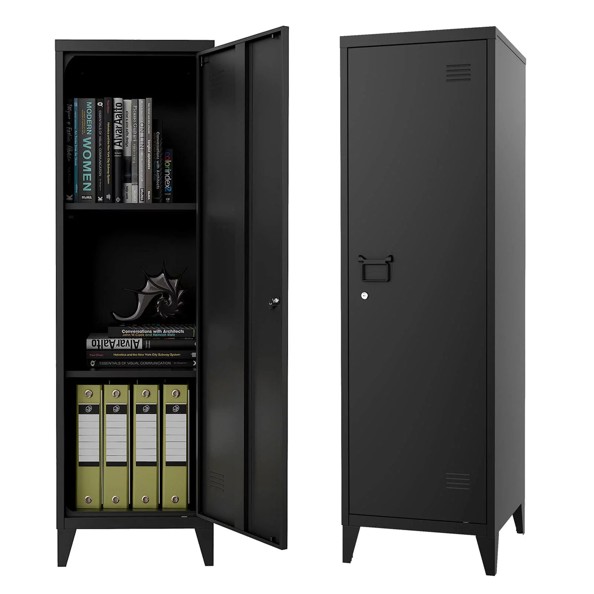 Metal Locker Storage Cabinet with Locking Door S343444