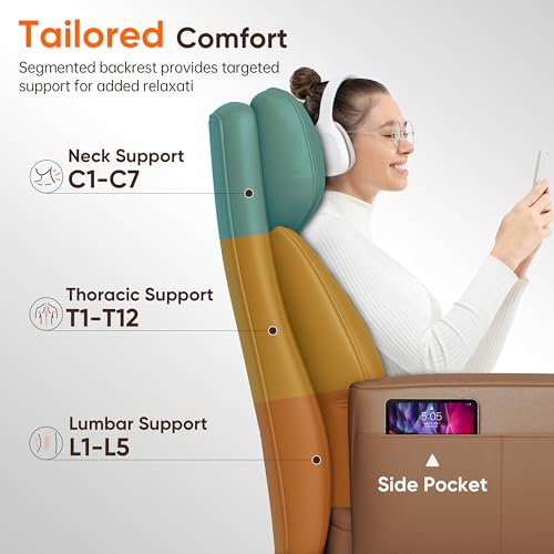 Ergonomic Chair with Footrest, Reversible Armrests, Brown U261