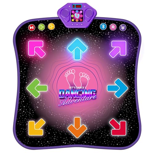 Electronic Dance Mat with Light-up 6-Button Wireless Bluetooth E990576