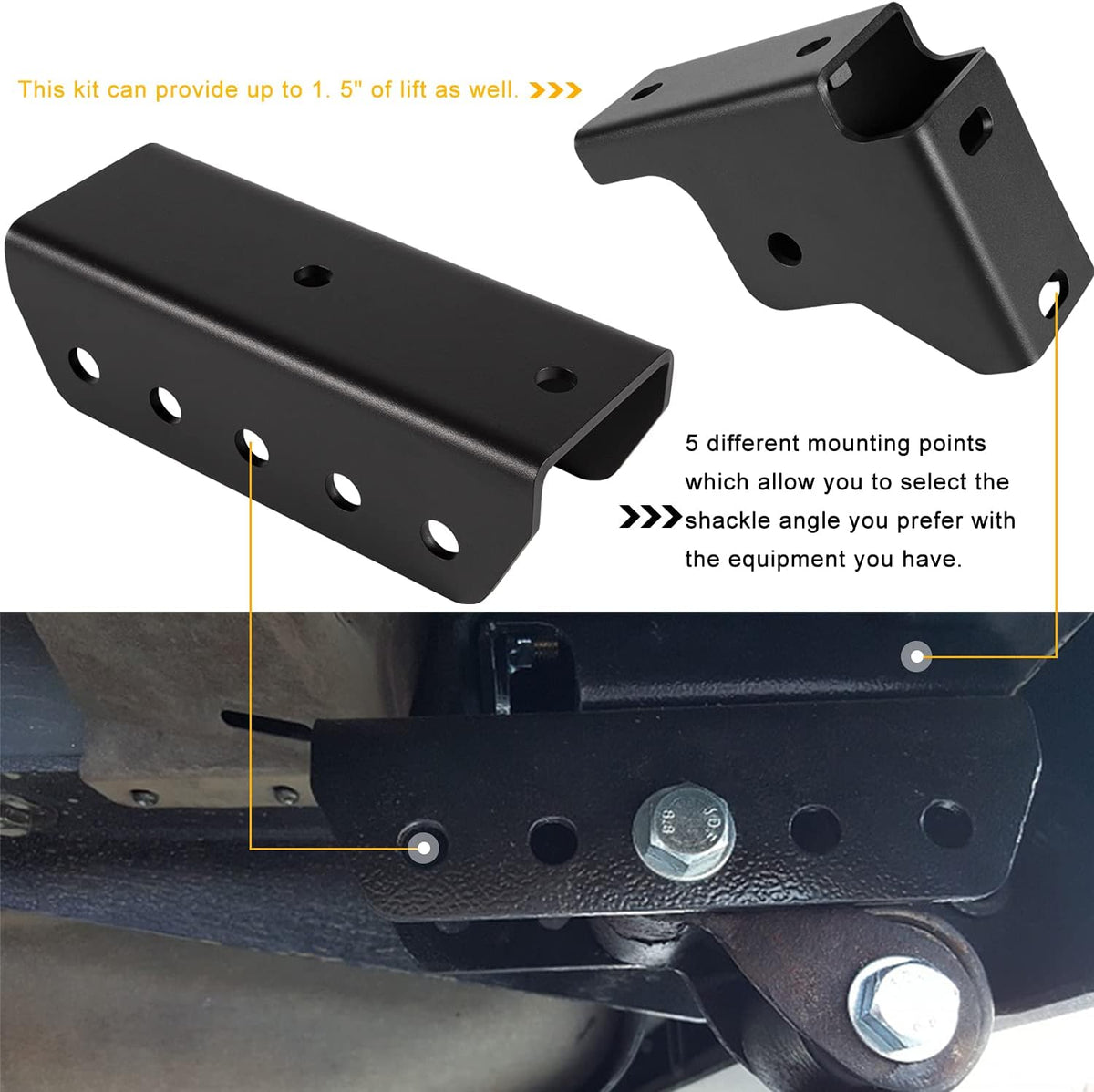 1.5 Rear Shackle Relocation Kit for Jeep Cherokee XJ L876