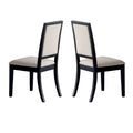 Black and Cream Upholstered Dining Side Chairs (Set of 2) R9531