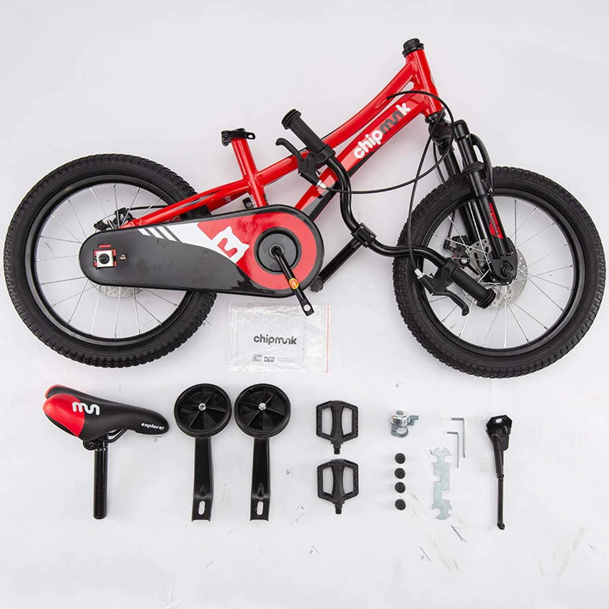 16 Inch Front Suspension Disc Brakes Red Kids Bike X423
