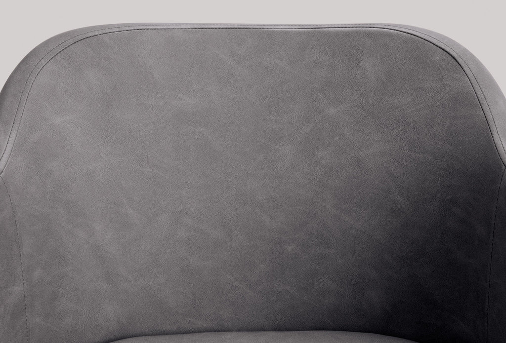 Gray Faux Leather Accent Chair H468493