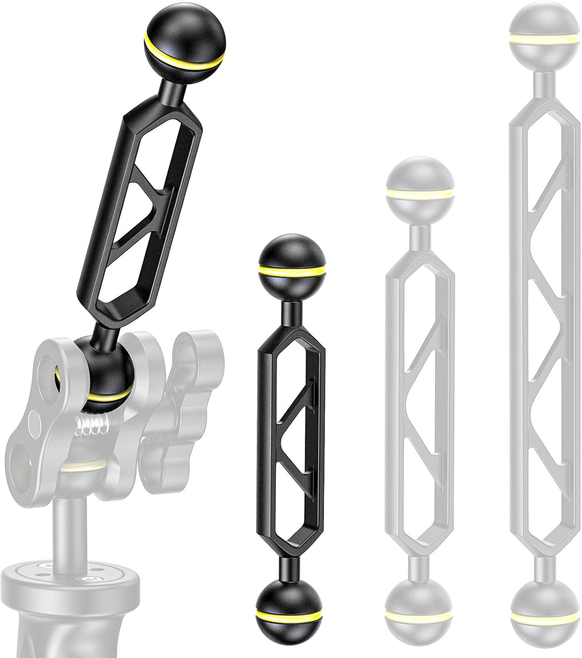 Aluminum Alloy Underwater System Connector Ball Head Dual Balls Arm W217