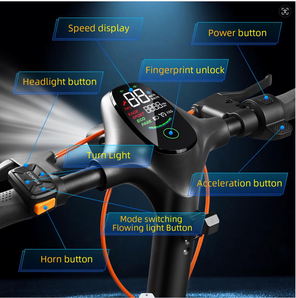 10.5'' Off Road Tires Dual Motor Electric Scooter with 1152Wh Battery M945