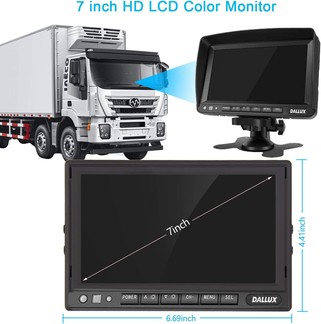 HD 1080P 7 inch Monitor Truck Backup Camera Kit R301