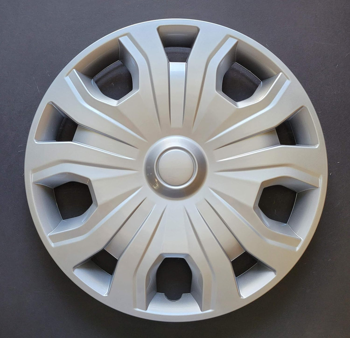 Silver 16 Inch 5 Split Spoke Painted ABS Wheel Covers Set of 4 N91674