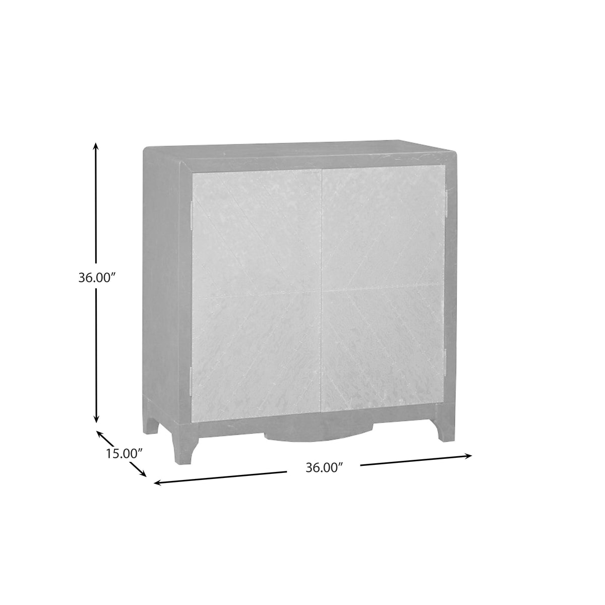 Copper Chevron Door Bar Cabinet H500