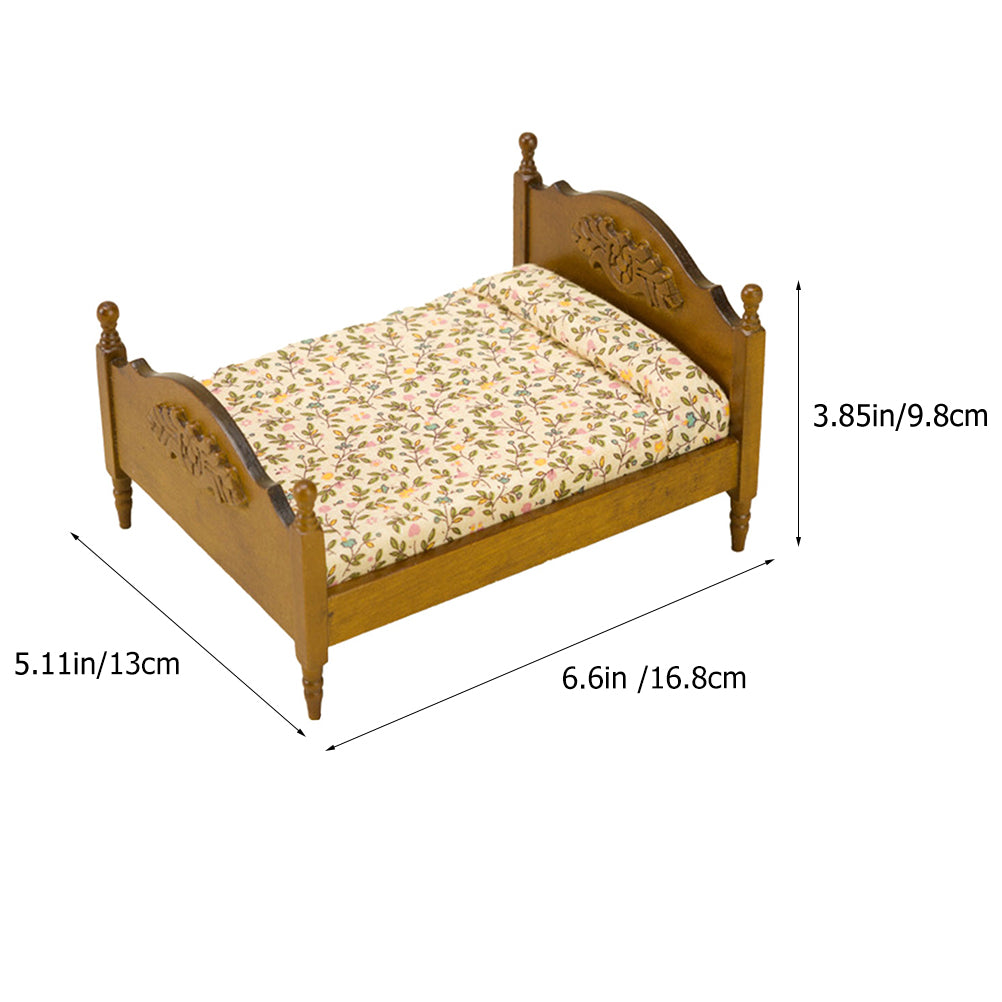 Doll House Miniature Double Bed Model S335886