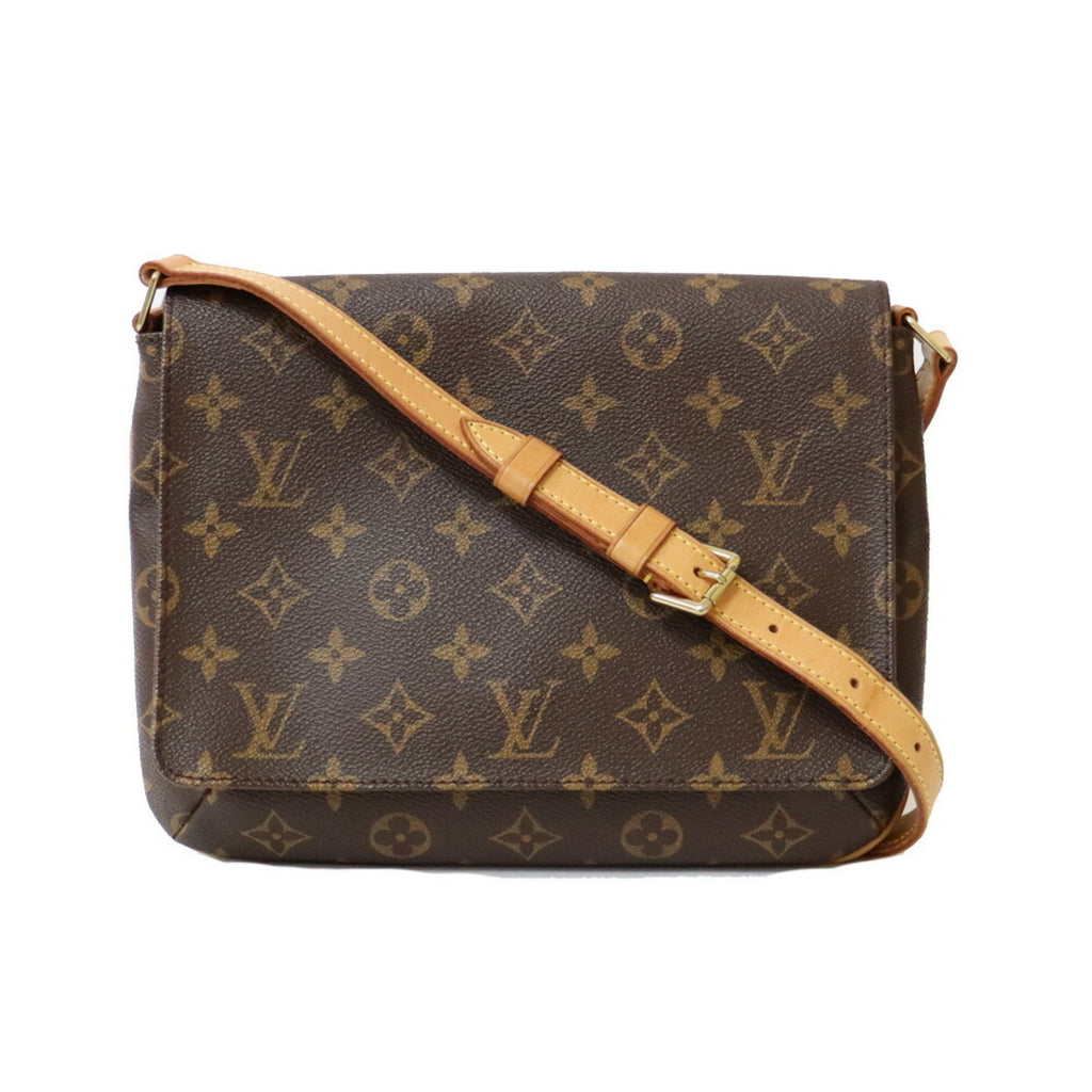 Pre-Owned Brown Canvas Shoulder Bag N5285