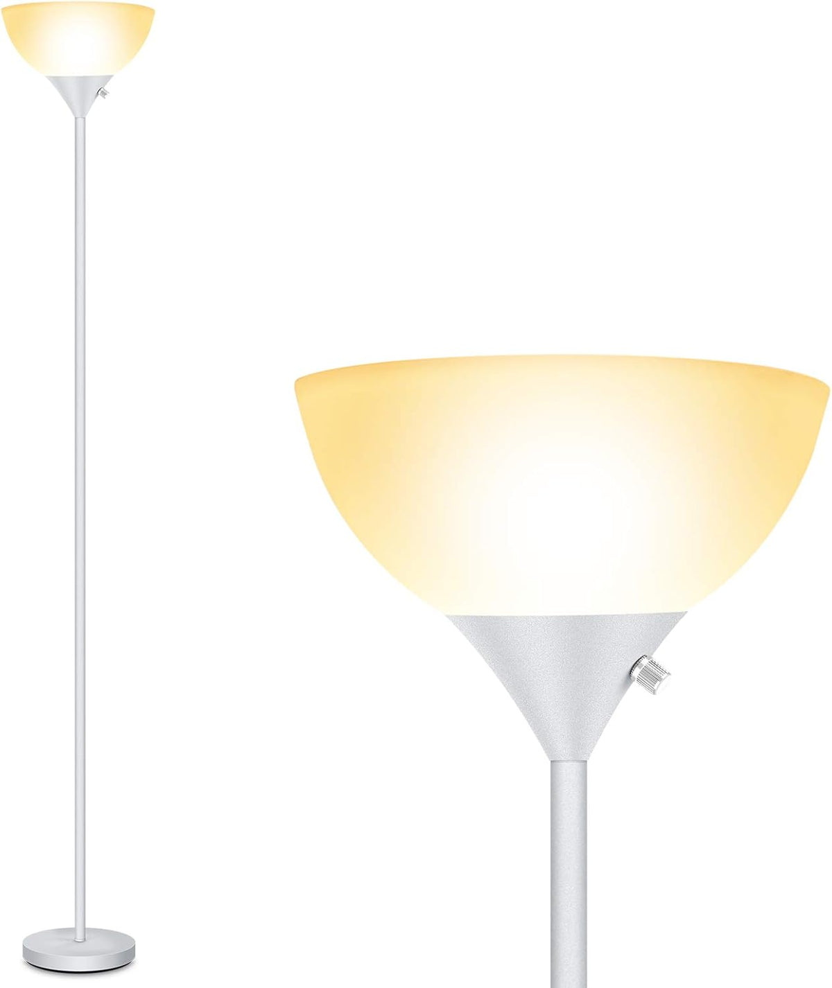 Black 9W LED Torchiere Floor Lamp M482797
