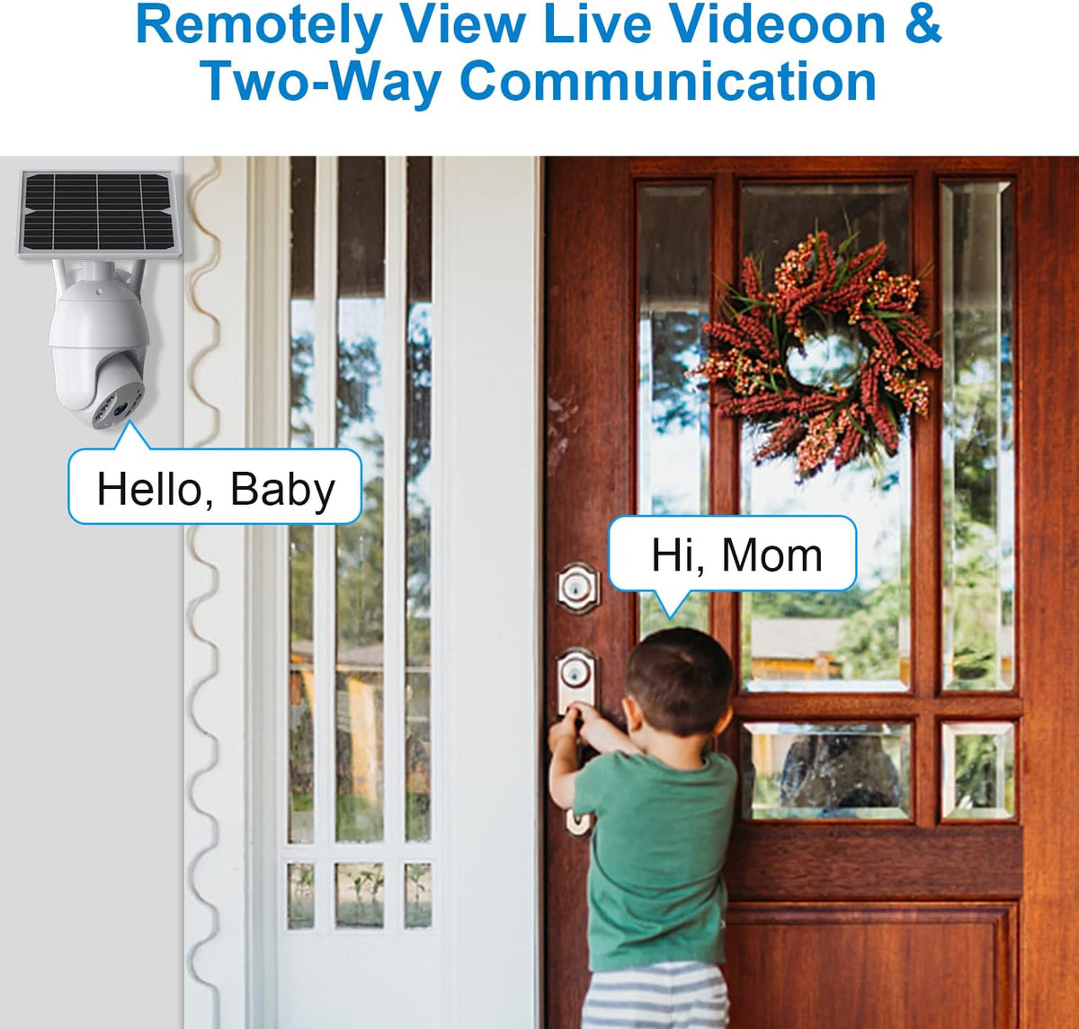 Solar Security Camera Wireless WiFi PTZ Color Night Vision Motion Detection Battery Powered M1212