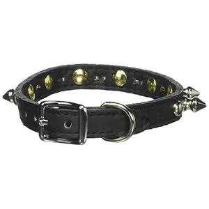 Black Leather Dog Collar H102913