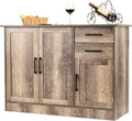 Natural 2-Door Cabinet with 2 Drawers Buffet Server W773907