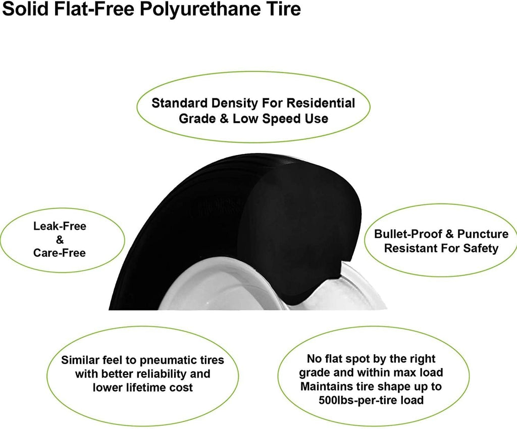 4.80/4.00-8 Solid Flat-Free Wheelbarrow Tire On Wheel R562886