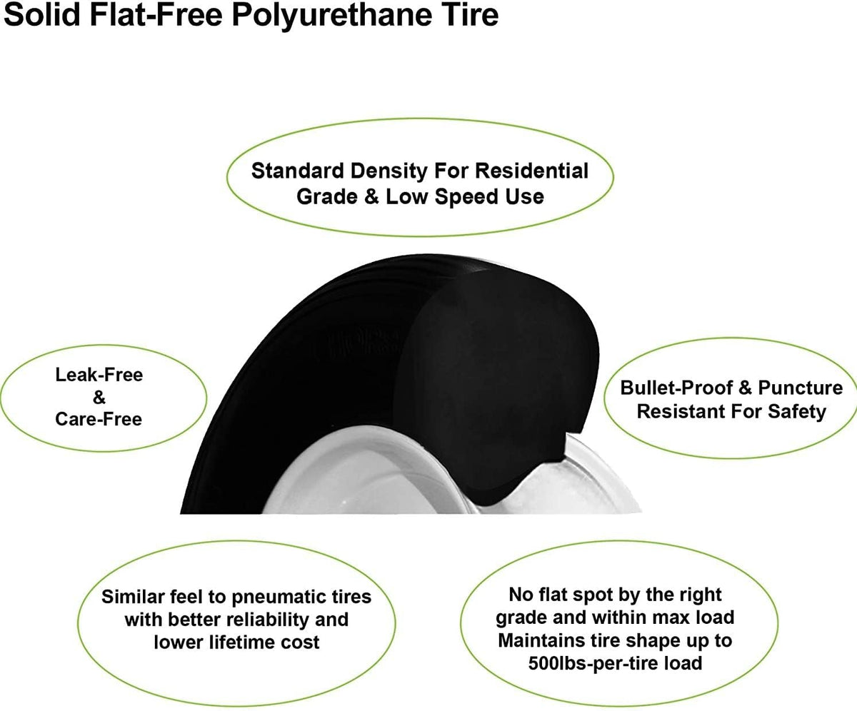 4.80/4.00-8 Solid Flat-Free Wheelbarrow Tire On Wheel R562886