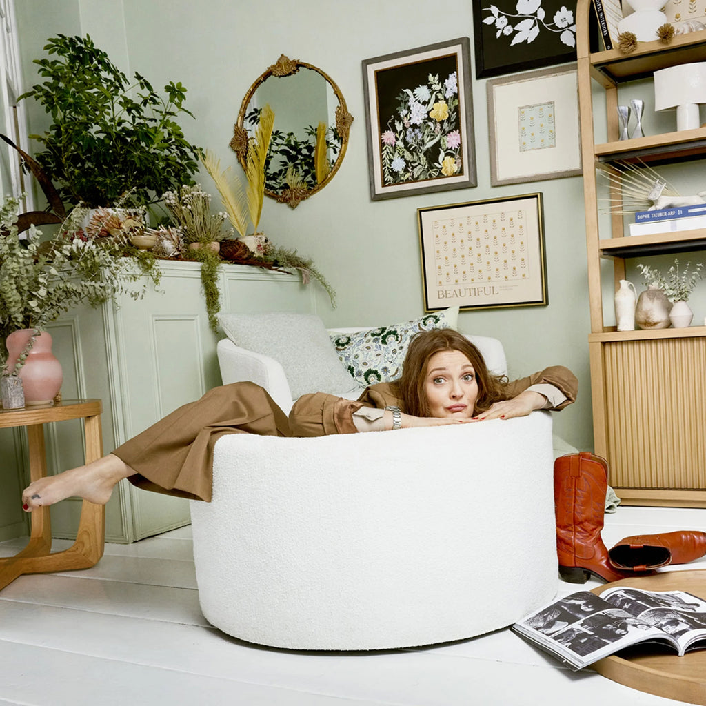 Cream Coffee Table with Storage U613455