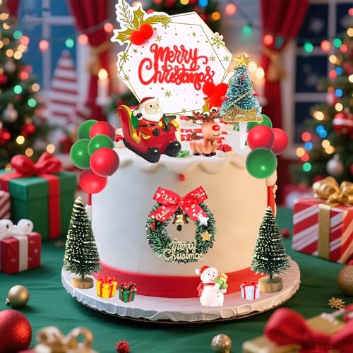 Christmas Cake Topper Cupcake Decoration D715