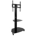 Mobile TV Stand with Shelving, 32 to 55 inch, Black C3007