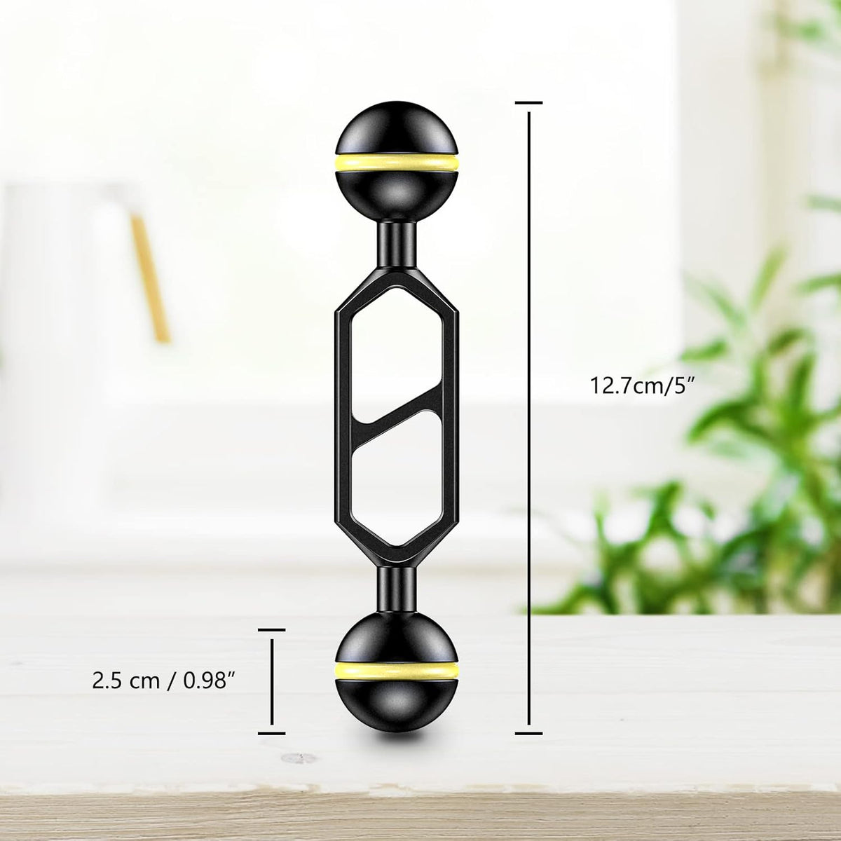 Aluminum Alloy Underwater System Connector Ball Head Dual Balls Arm W217