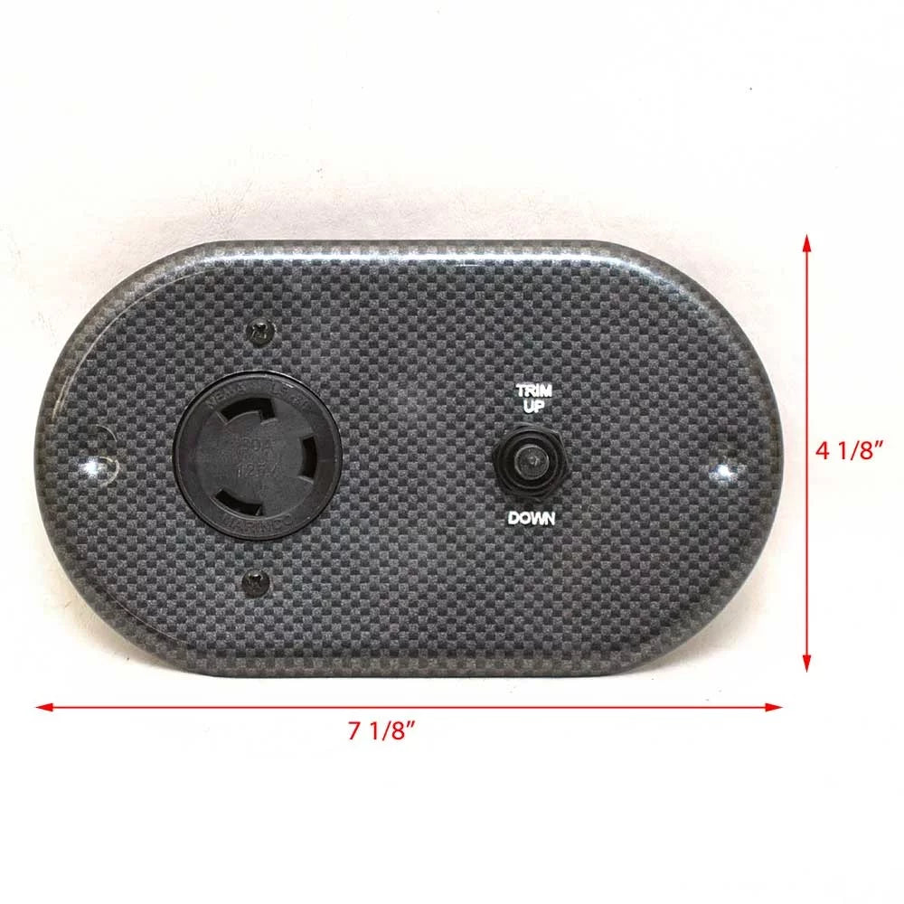 Boat Trolling Motor Panel 7 1/8 x 4 1/8 Inch 30A 125V B39754