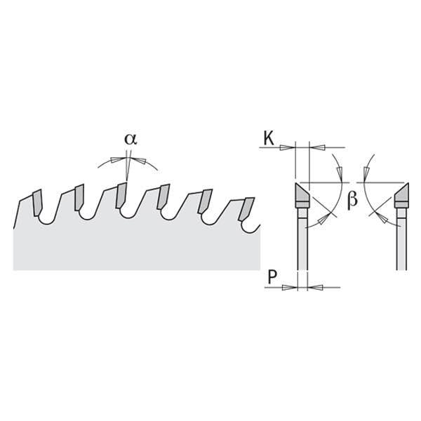 Chrome Coated Cut-Off Circular Saw Blade for Two-Sided Melamine Y246