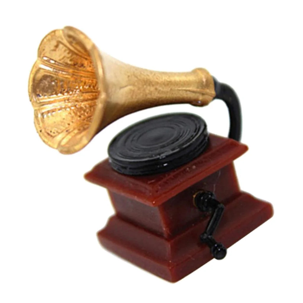 Mini Phonograph for 1:12 Dollhouse Furniture Accessory Z34737