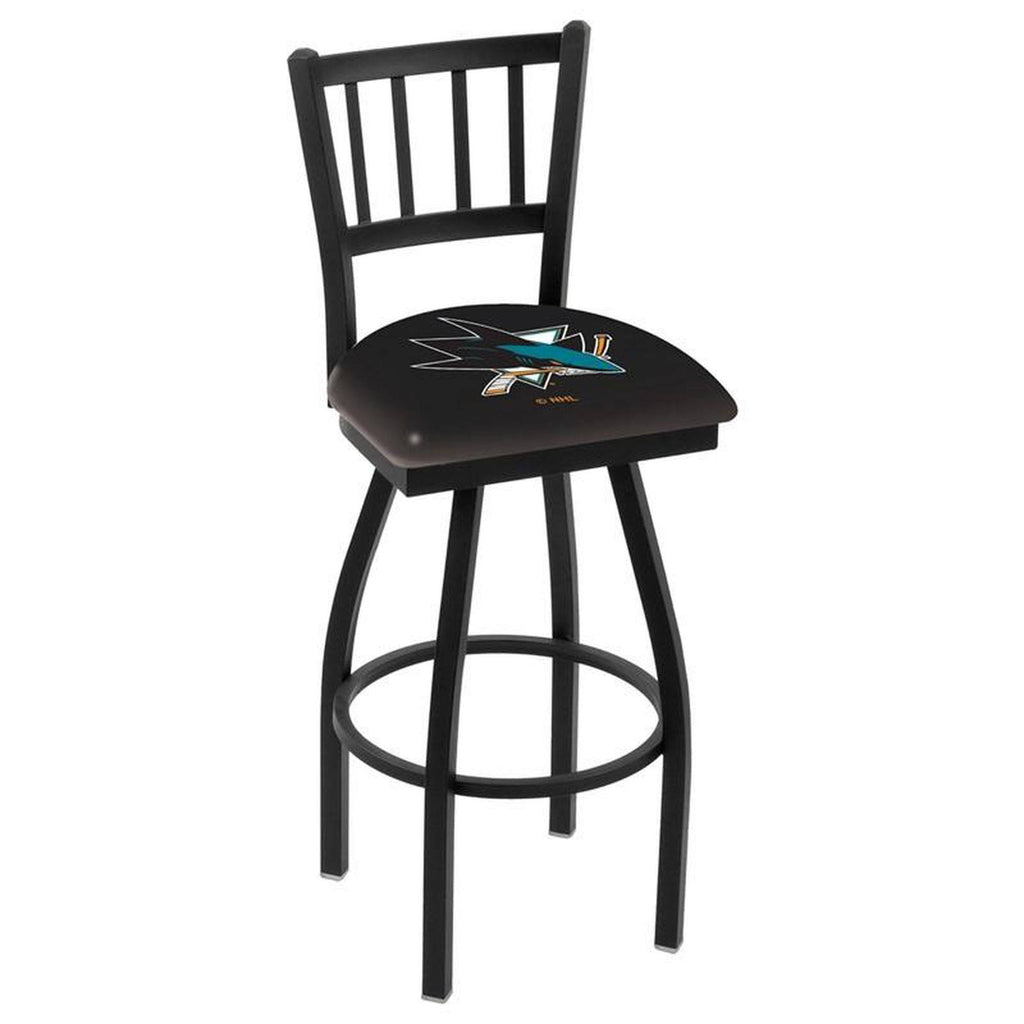 Swivel Bar Stool with Jailhouse Style Back J5330