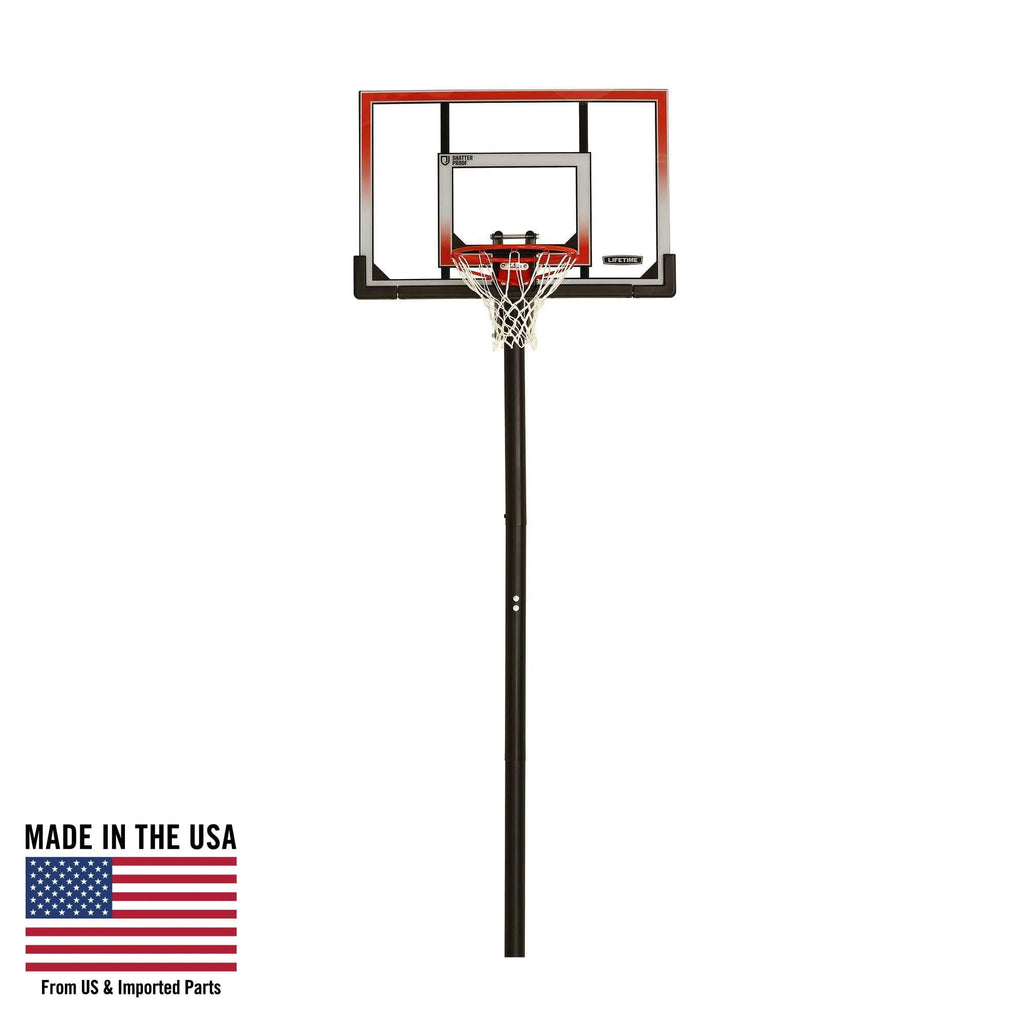 Adjustable Inground Basketball Hoop 50 inch Polycarbonate G1043
