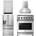 30 Propane Gas Range, Range Hood, Refrigerator with Water and Ice Dispenser, Dishwasher P152