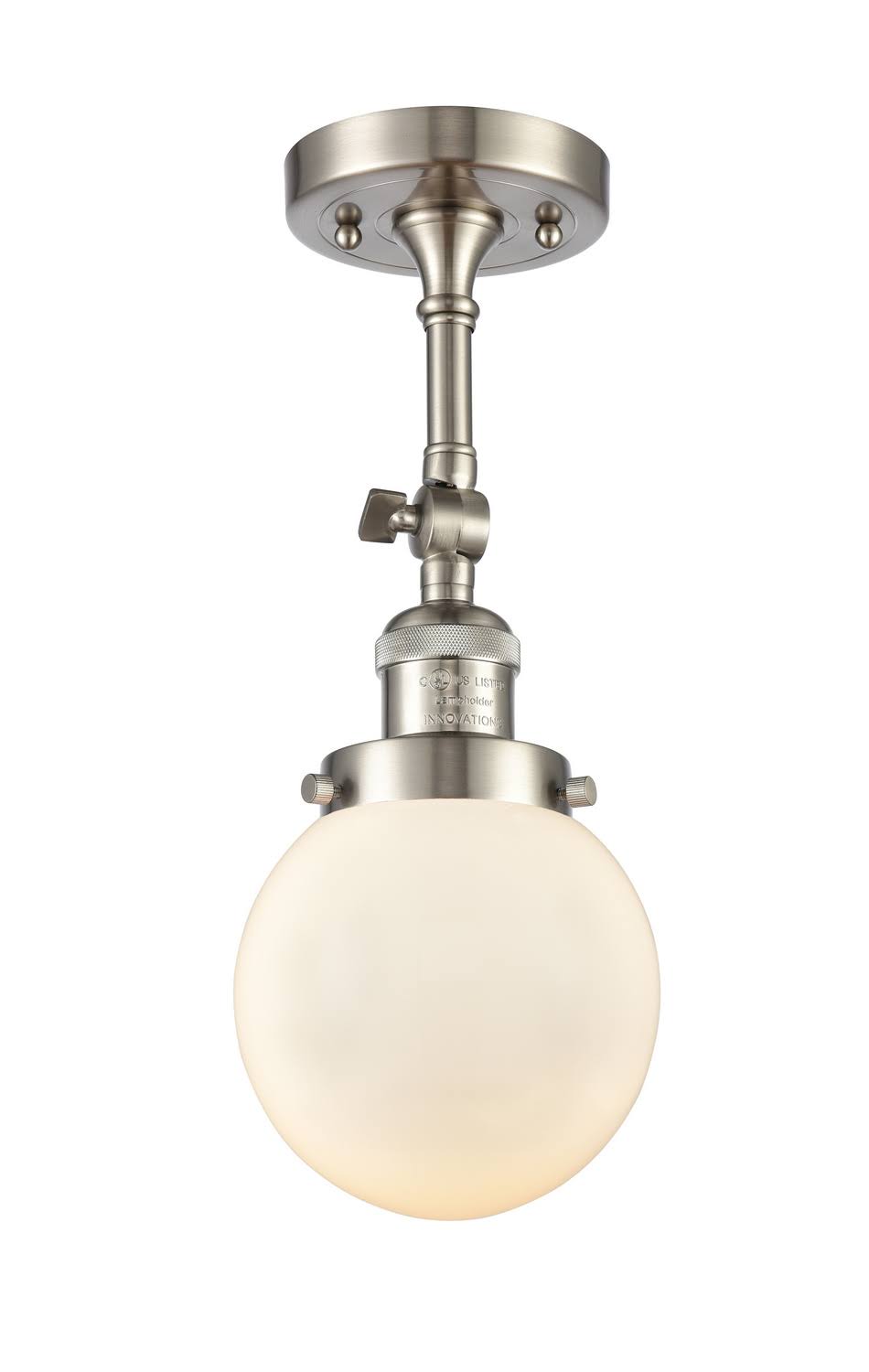 Brushed Satin Nickel Semi-Flush Mount Light V36451
