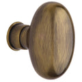 Pair of Estate Knob Without Rosette Satin Brass Black C79916