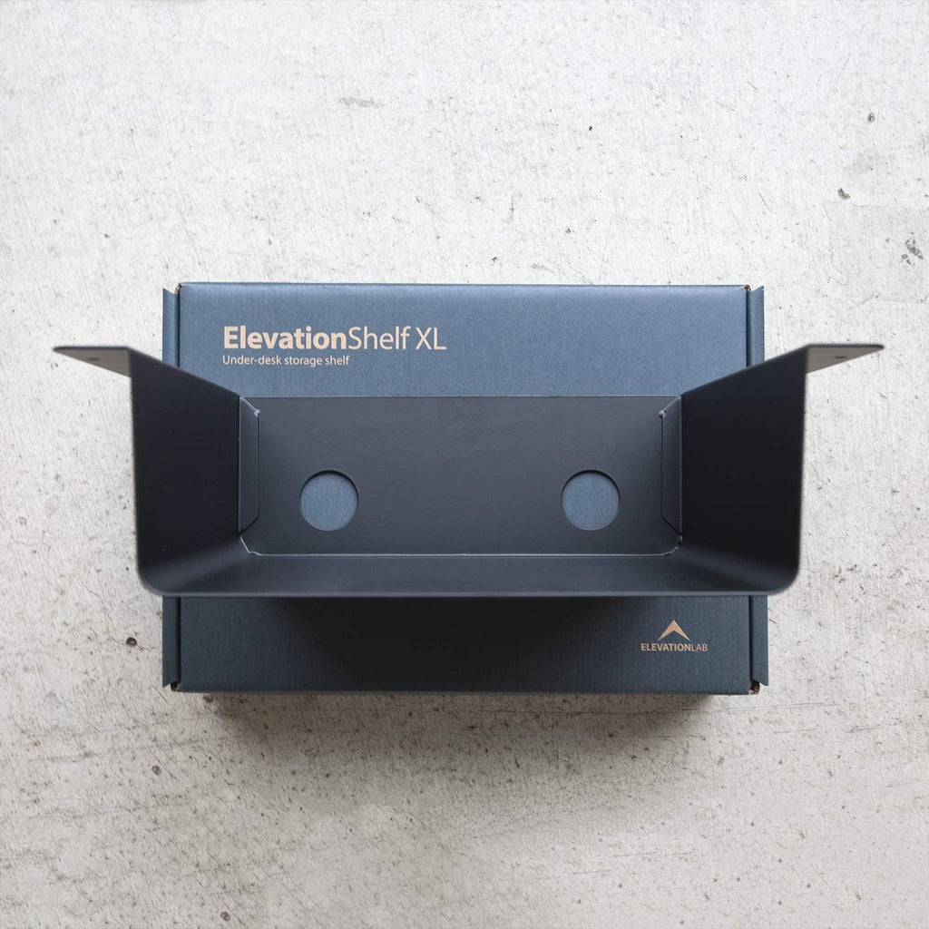 Welded Steel Matte Black Under Desk Storage Shelf Pack of 2 B1798