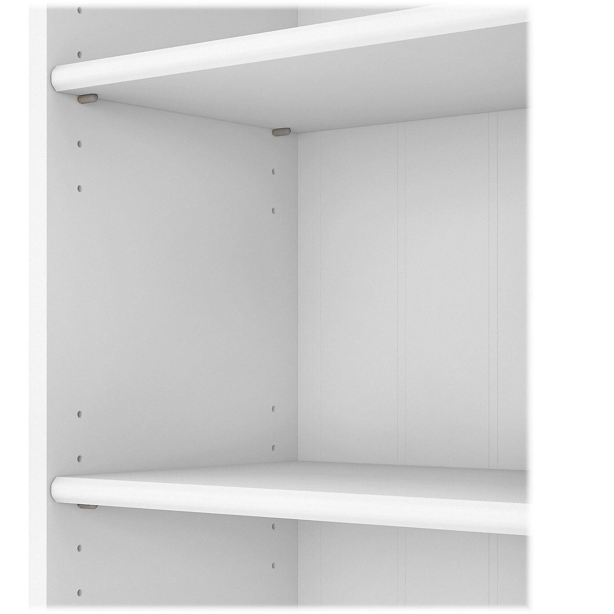 Gray L Shaped Desk with 5 Shelf Bookcase L4849