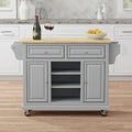 Cherry Wood Top Kitchen Cart U41603