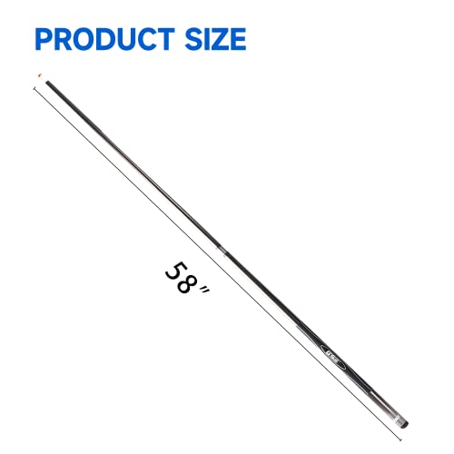 58" 2-Piece Fiberglass Graphite Composite Billiard Pool Cue Sticks N102887