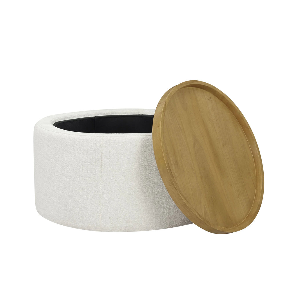Cream Coffee Table with Storage U613455