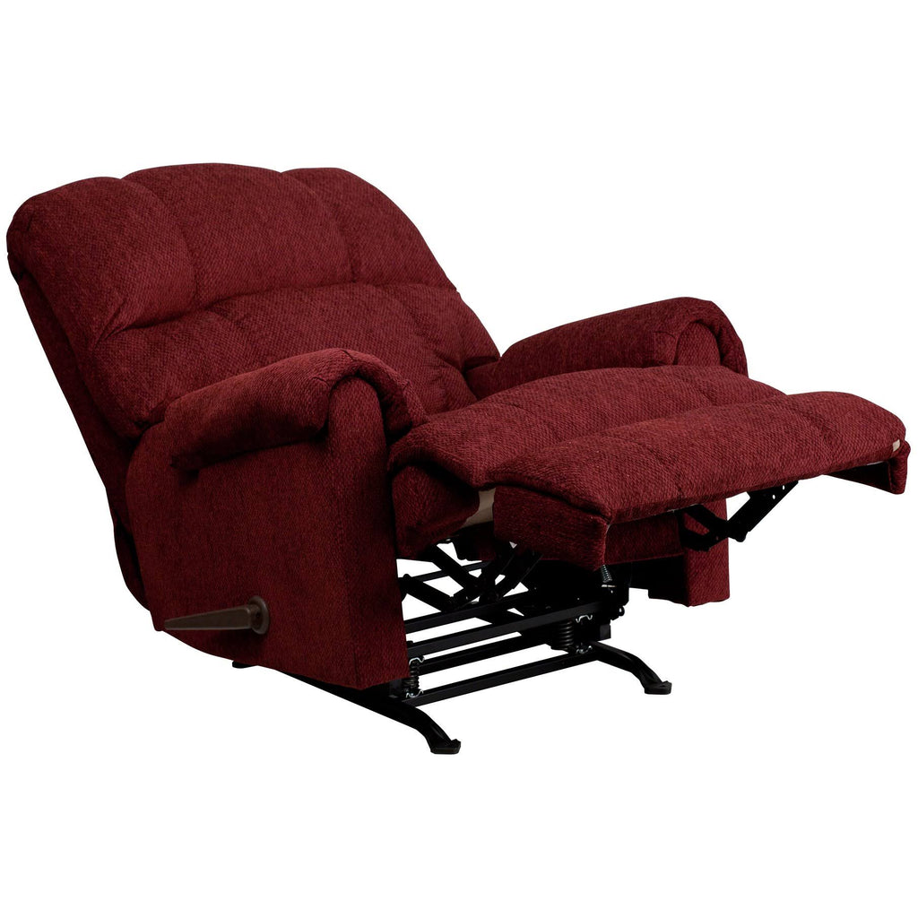 Burgundy Chenille Rocker Recliner T893480