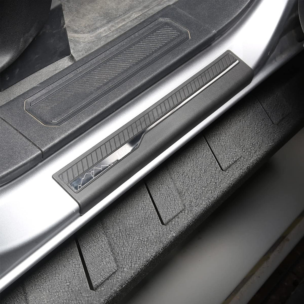 Door Sill Guards Entry Sill Plate Protection 4Pcs/Set ABS Plastic Pack of 2 E86192