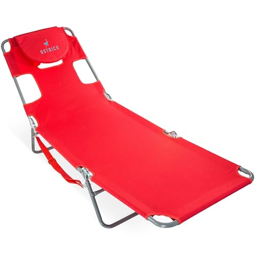 Blue Folding Reclining Outdoor Chaise Lounger V71394