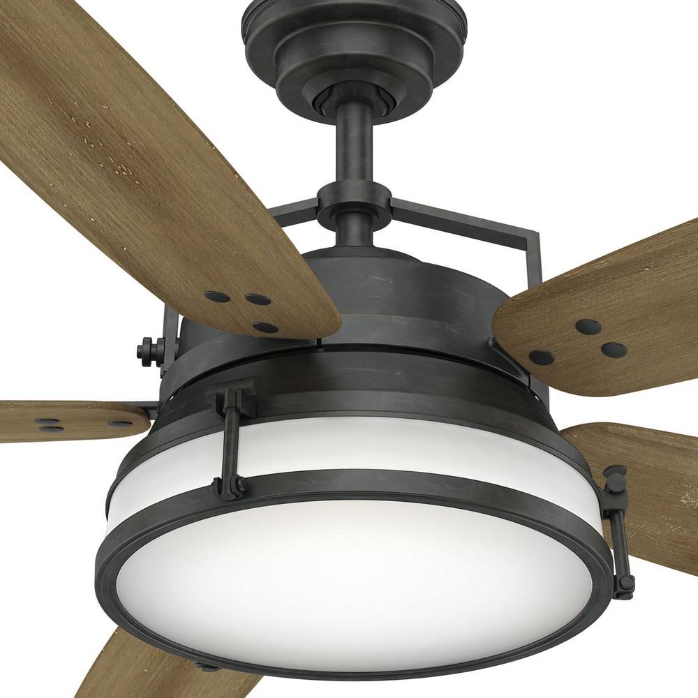 56x22 Aged Steel Ceiling Fan with Light with Wall Control W410736