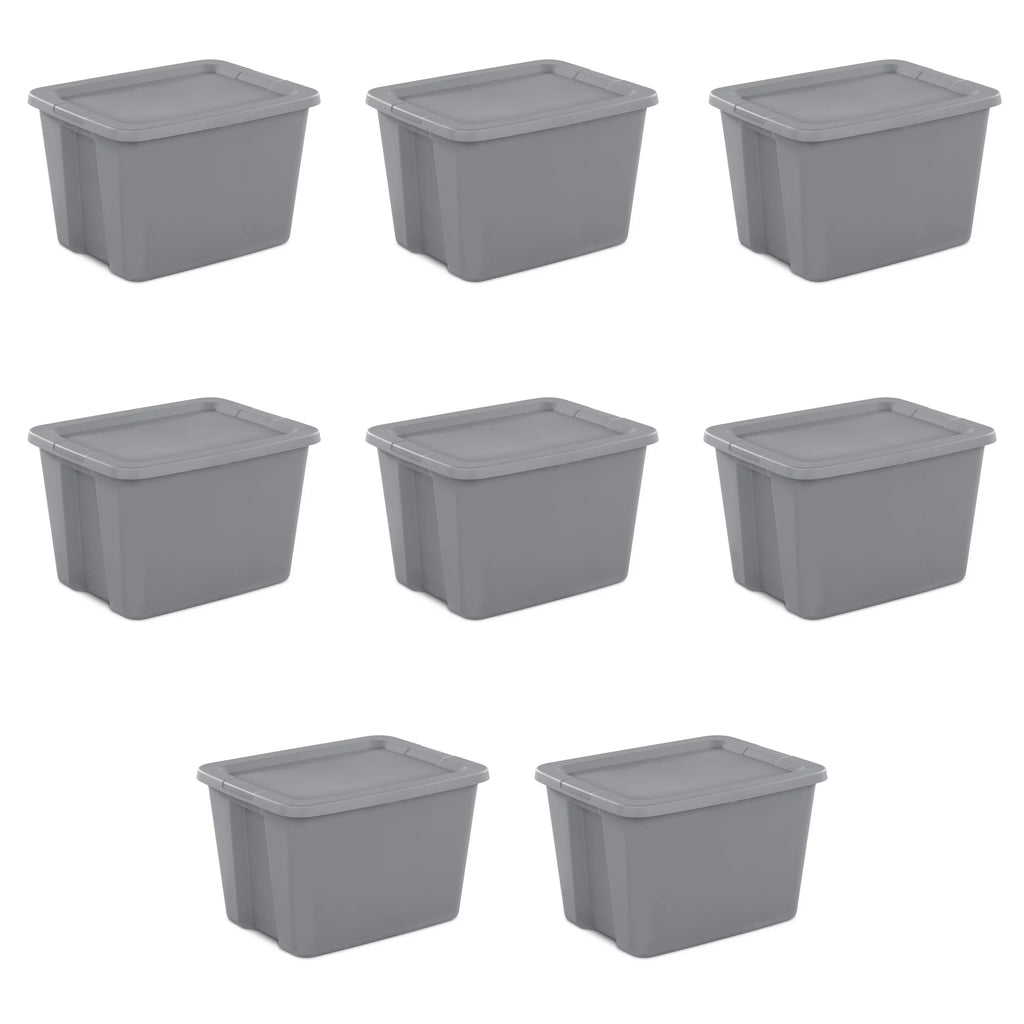 18 Gallon Plastic Tote Box, Set of 8 G27781