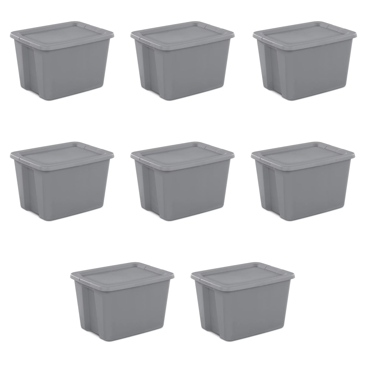 18 Gallon Plastic Tote Box, Set of 8 G27781
